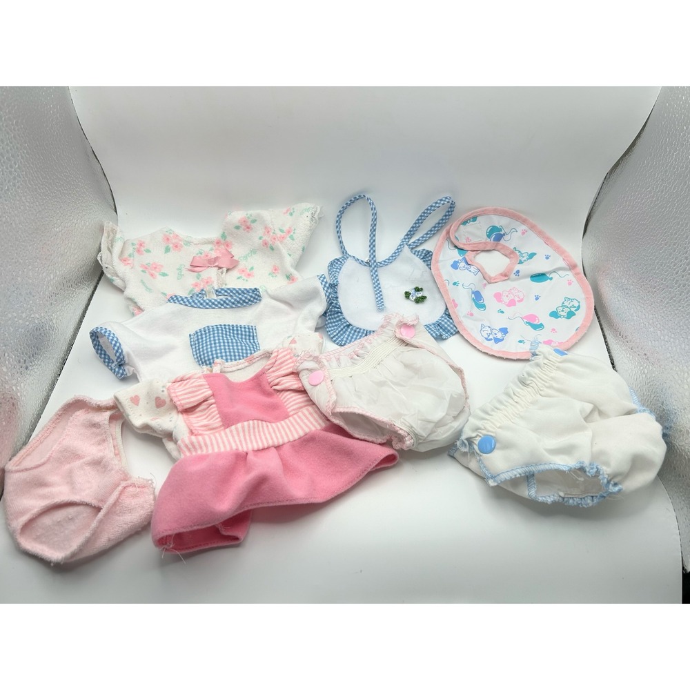 12" to 16"‎ Doll Clothes Lot Baby Doll Outfit Set Bib Diapers Our Generation OK - Picture 6 of 7